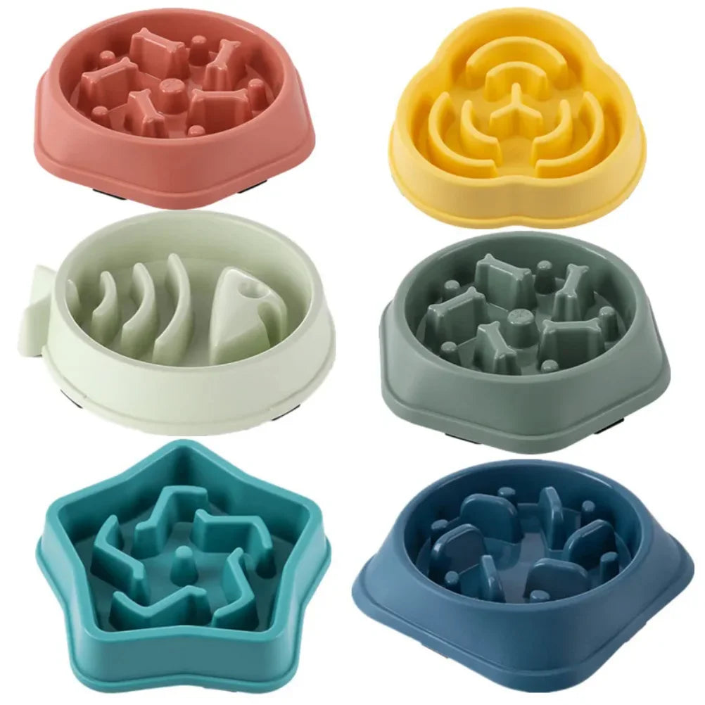 Slow Food Bowl Anti-Schrok Voerbak voor Hond & Kat